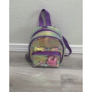 Claire’s Claire's Club Purple Transparent Confetti Animal Pals Mini Backpack